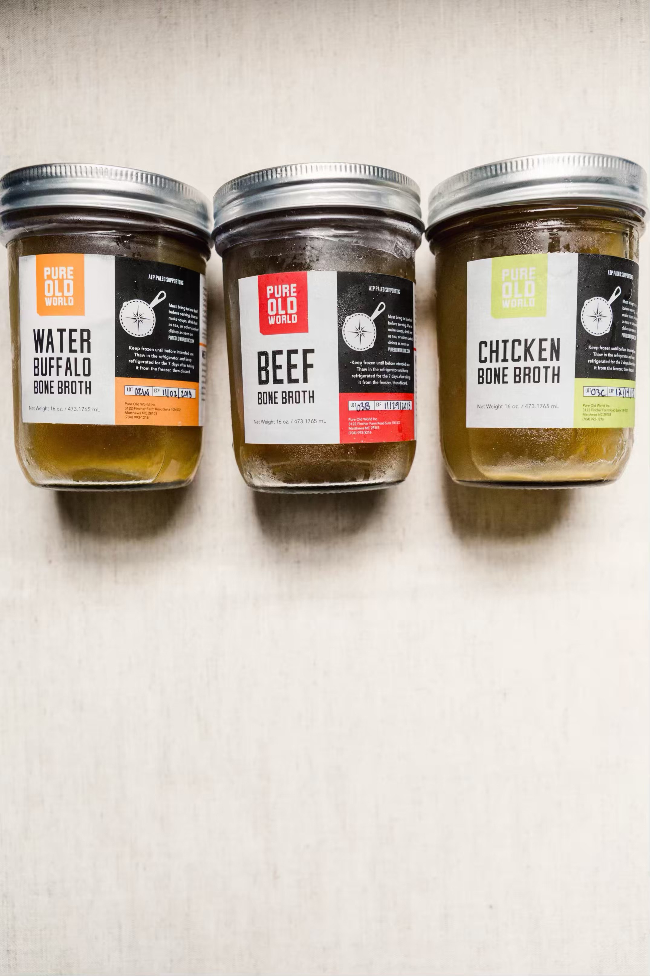 Chicken Bone Broth Pure Old World Pint Jar Creekside Farms