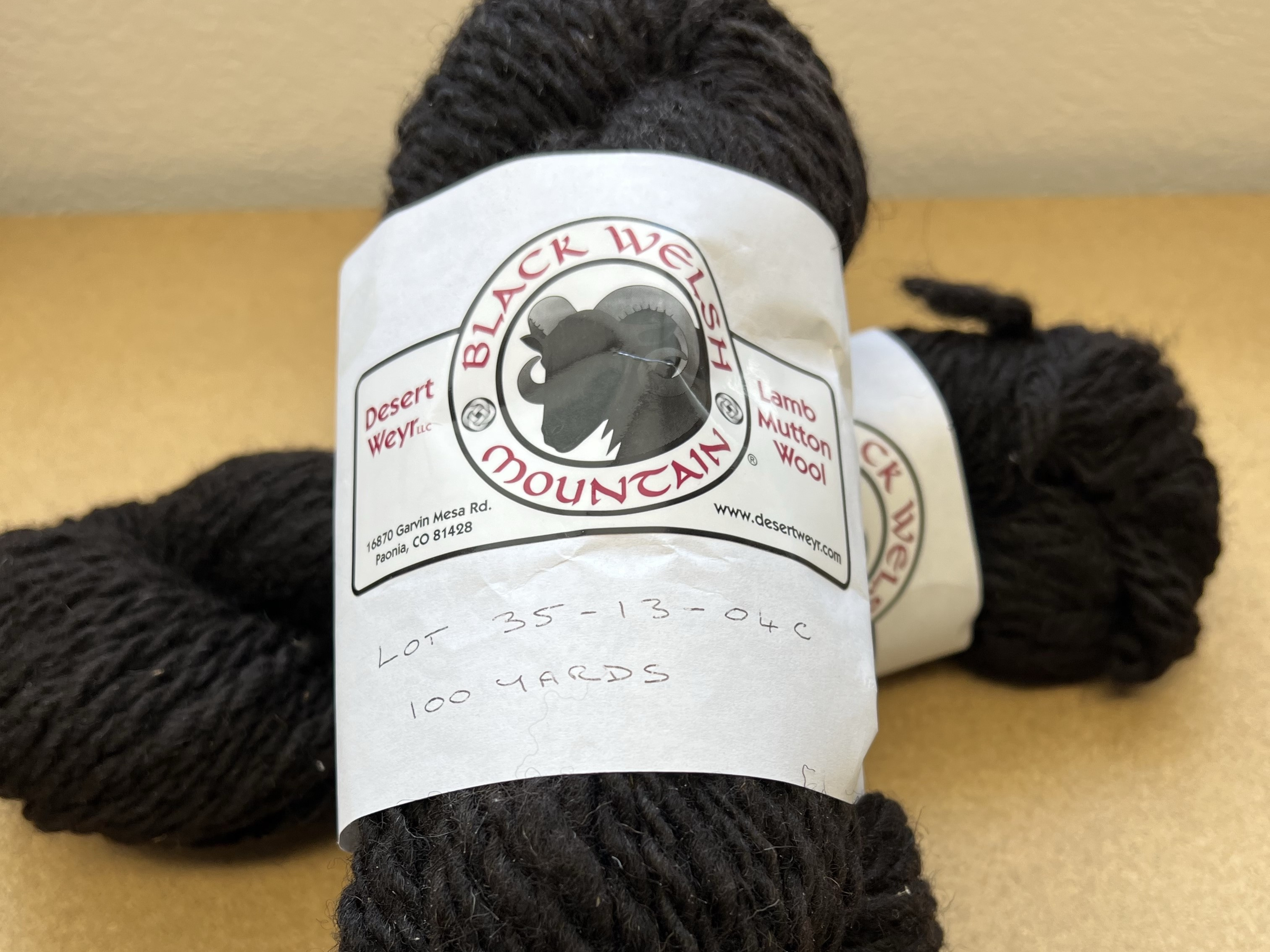 Bulky Yarn (Black Welsh) Lot 35-13-04-C