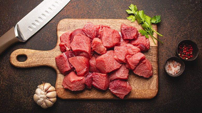Dexter beef stew meat at Dos Lobos Ranch, regeneratively raised, grass fed and grass finished, near Denton, Texas