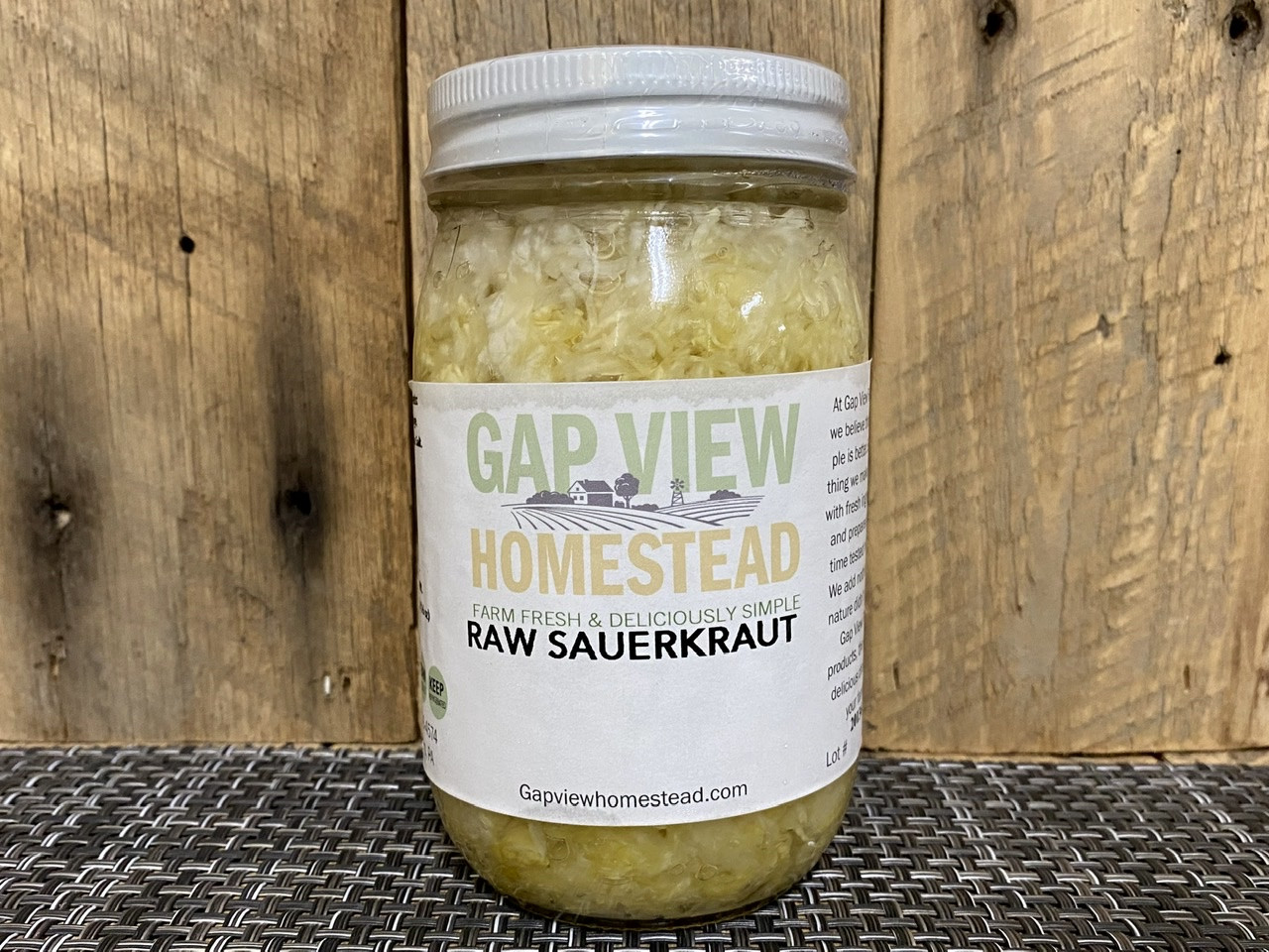 Pint Fermented Sauerkraut Dutch Meadows Farm