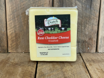 8 oz Unsalted Dutch Cheddar Cheese
