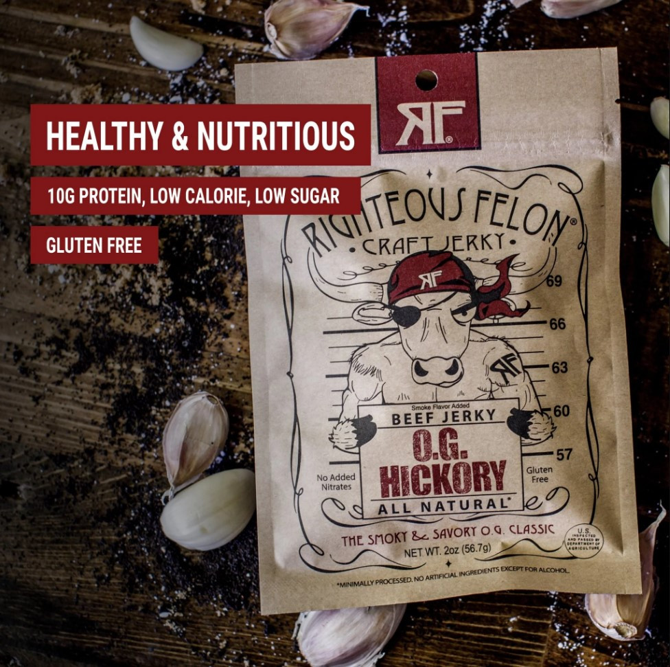 O.G. Hickory Beef Jerky grass-fed classic snack