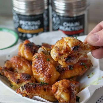 Chicken wings seasoned for game day