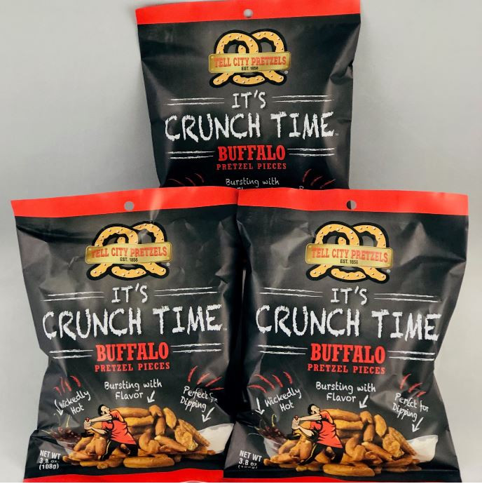 Buffalo Pretzel Pieces 3 Snack Bags Fischer Farms
