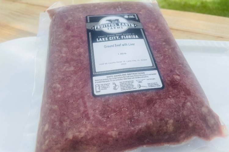 Ground Beef with Liver Fruitful Earth Farms
