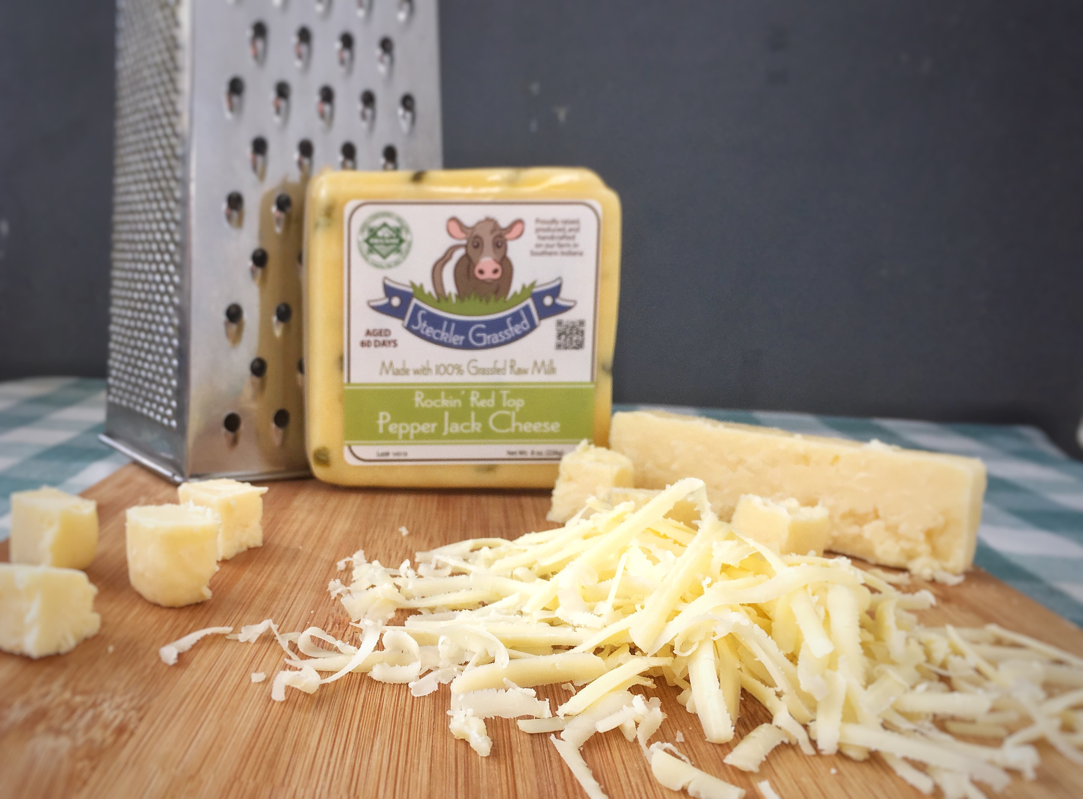 Cheese Raw Organic Pepper Jack Grass Corp