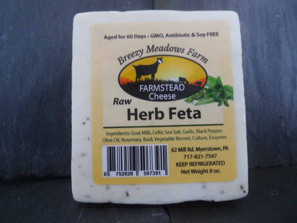 Goat Milk Cheese Herb Feta (8 Oz. Block) HARMONY ACRES