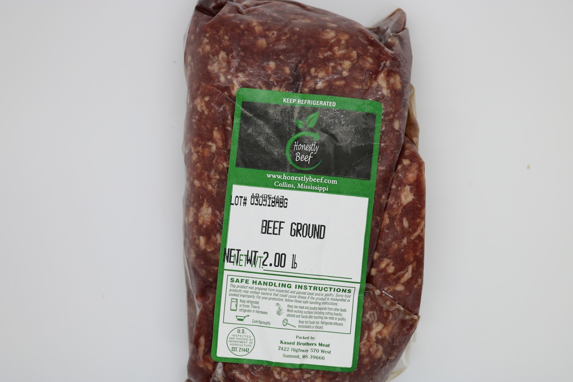 Ground Beef BRISKET 2lbs Honestly Beef