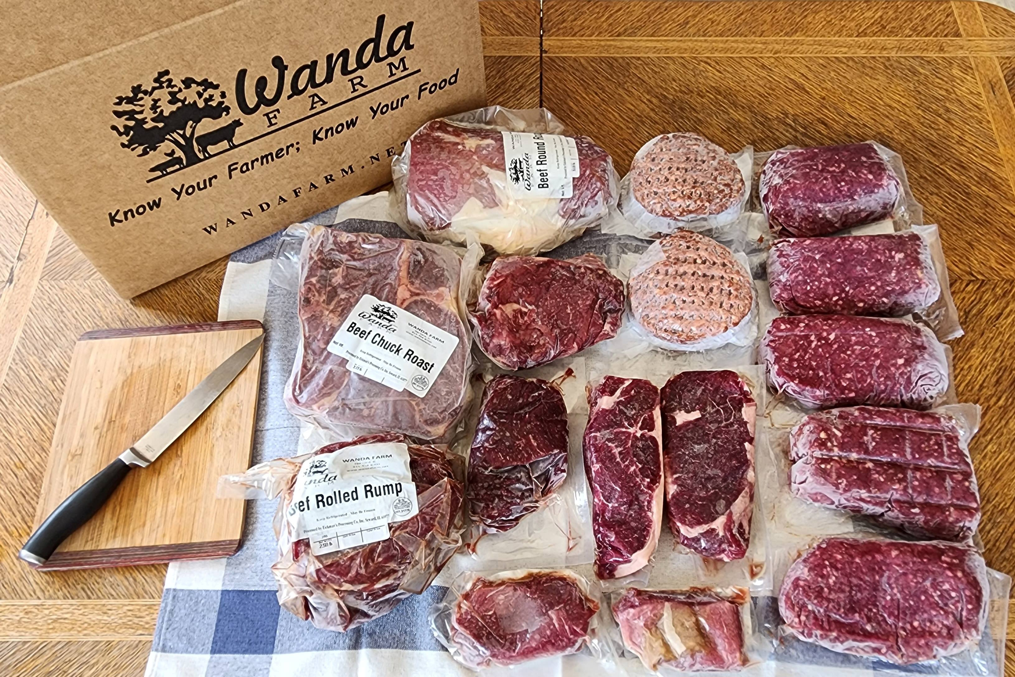 100 Grass Fed Beef Variety Bundle Wanda Farm LLC