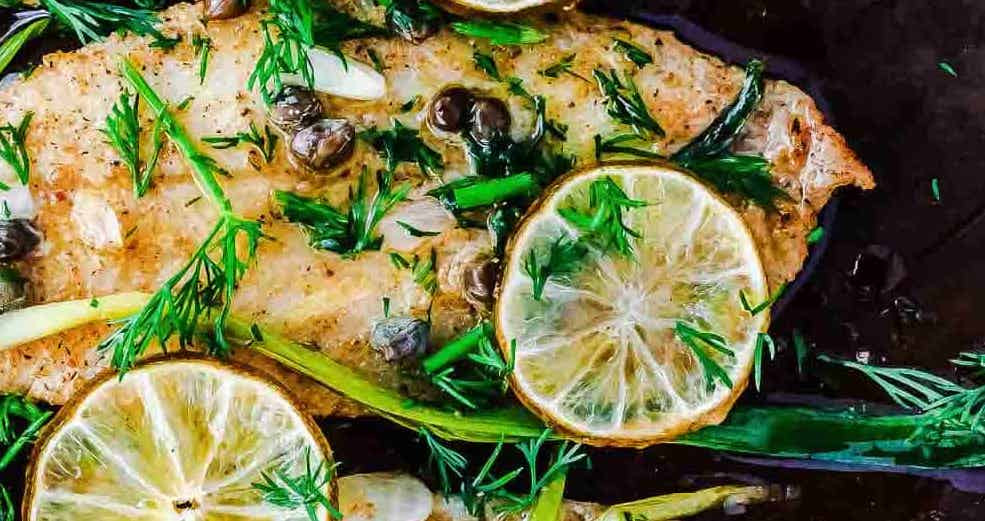 Baked Grey Sole, The Mediterranean Way Lilac Hedge Farm