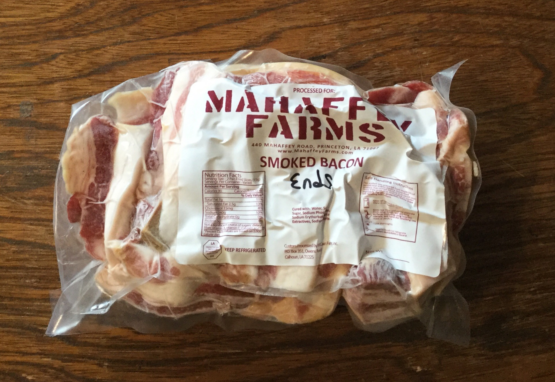 Smoked Bacon Ends Mahaffey Farms