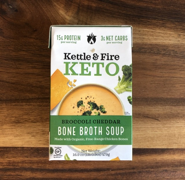 Kettle & Fire Keto Bone Broth Soup Broccoli Cheddar Mahaffey Farms