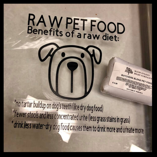 Pet Food, Butcher's Blend Raw Dog Food, 1 lb pkg. Main Street Meat