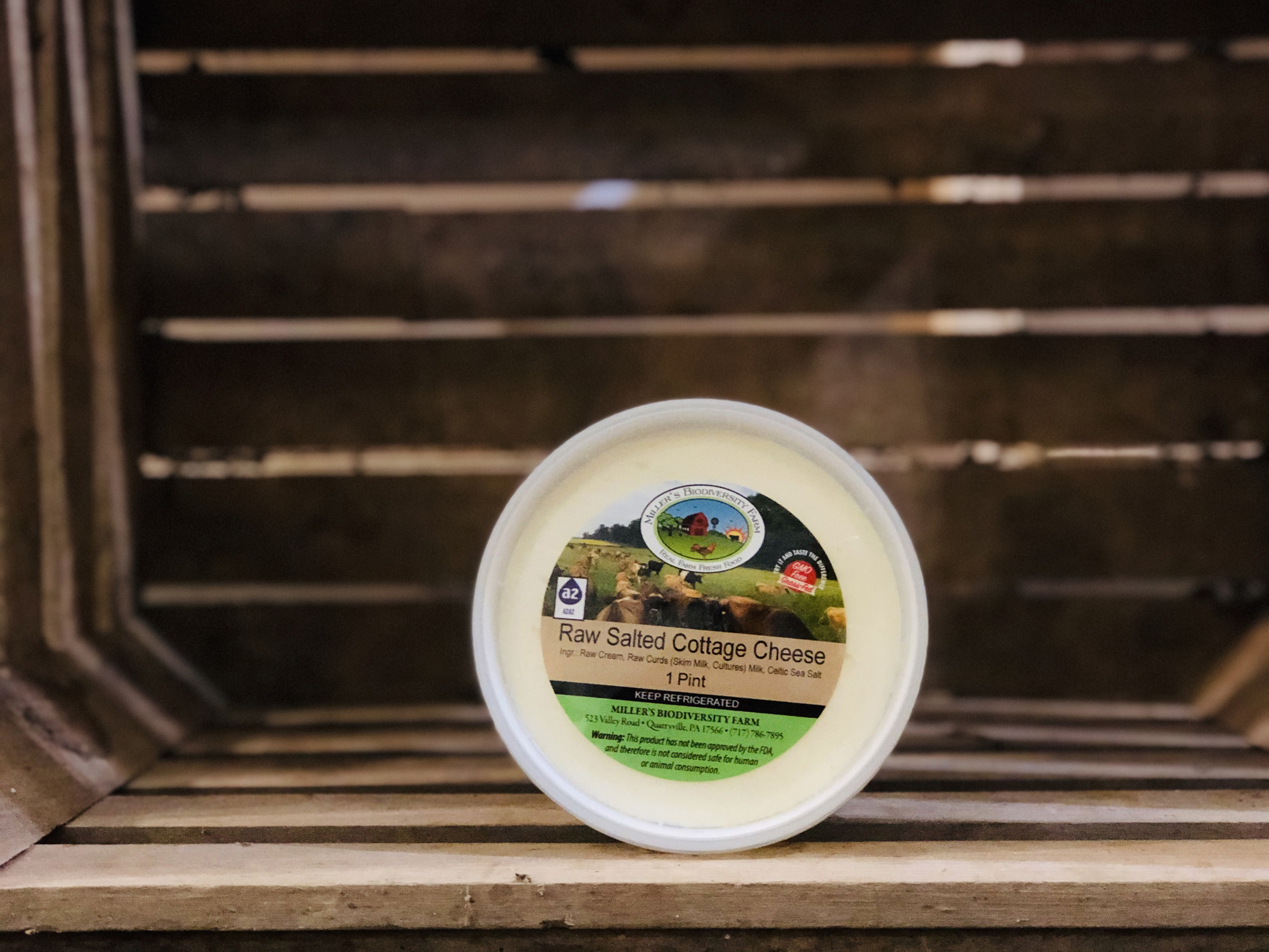 Salted A2 Cottage Cheese, 16oz Miller's Biodiversity Farm