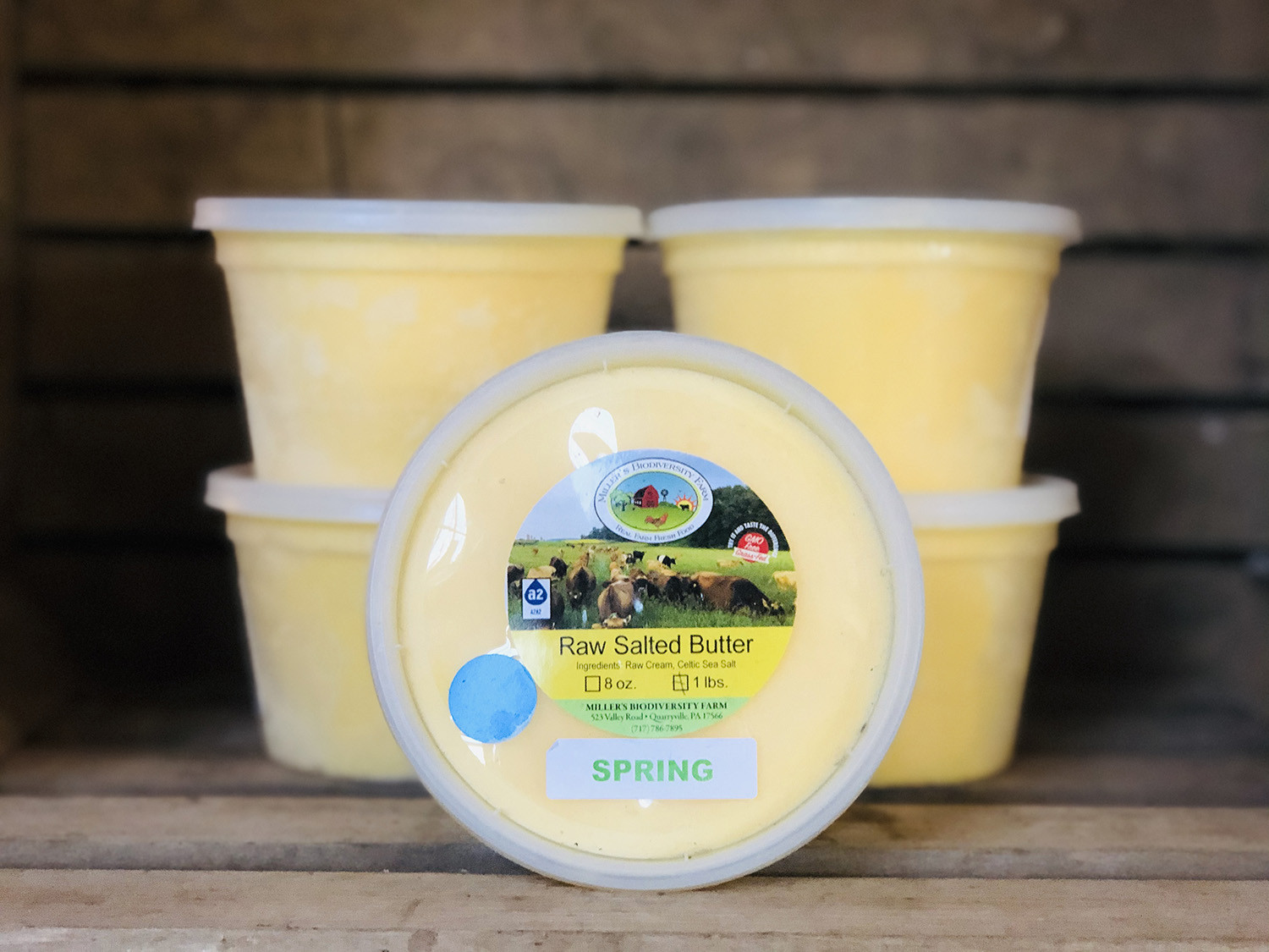 100 Spring Grass Salted A2 Butter, 5lb Miller's Biodiversity Farm