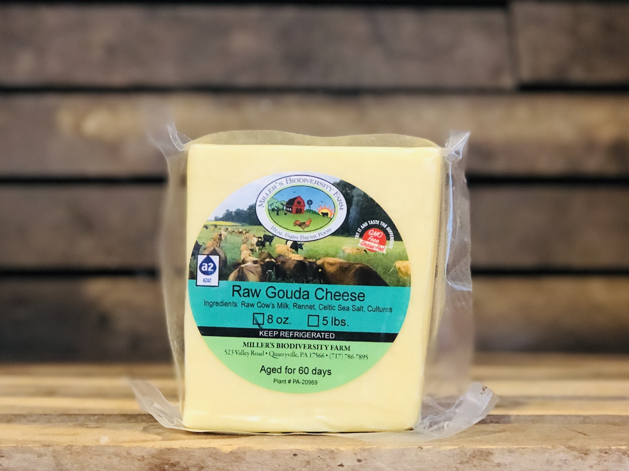 Raw A2 Gouda Cheese Miller's Bio Farm