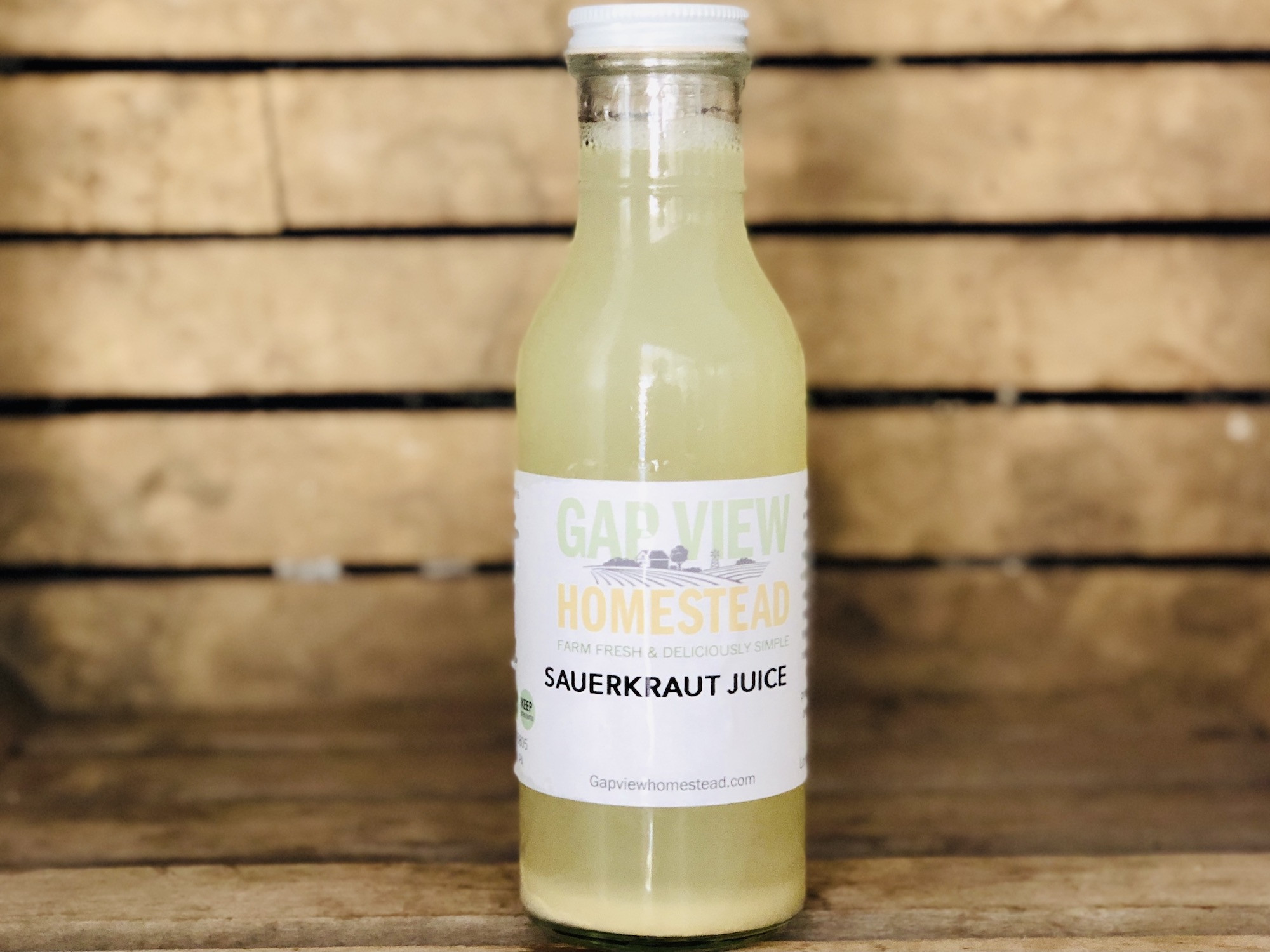 1 pint Sauerkraut Juice Miller's Bio Farm