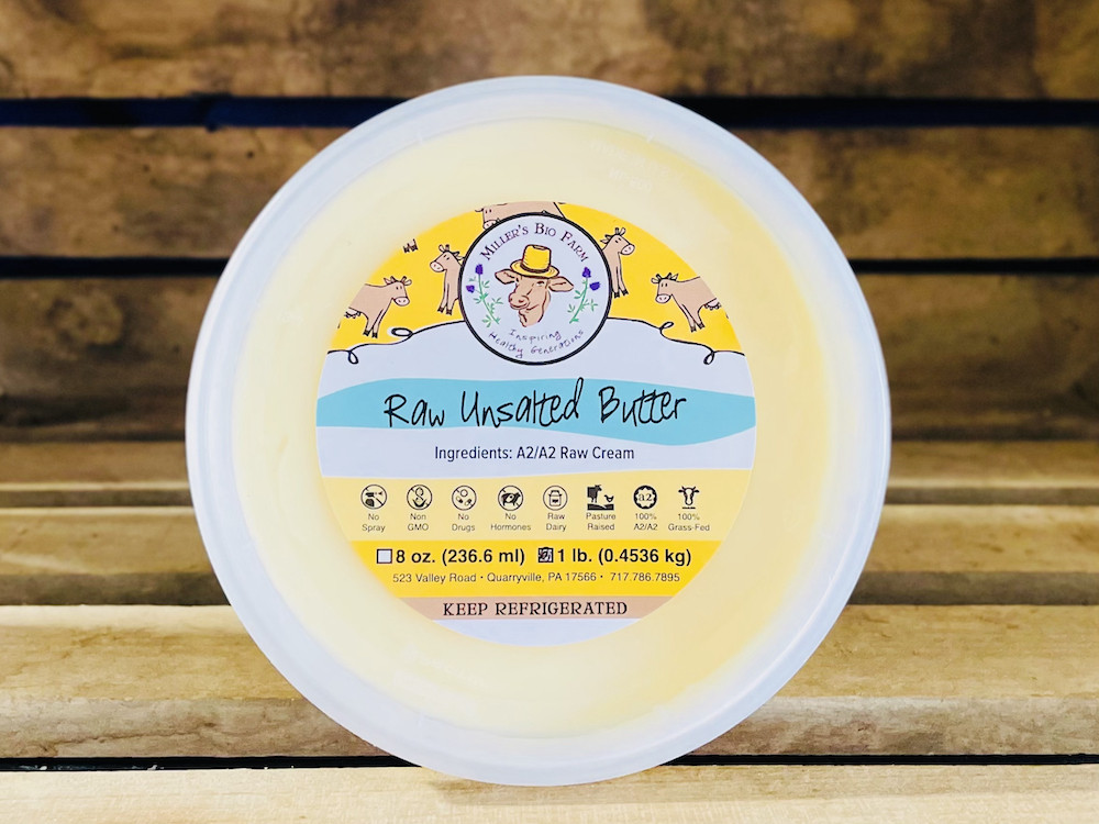 Unsalted Raw A2 Butter Miller S Bio Farm