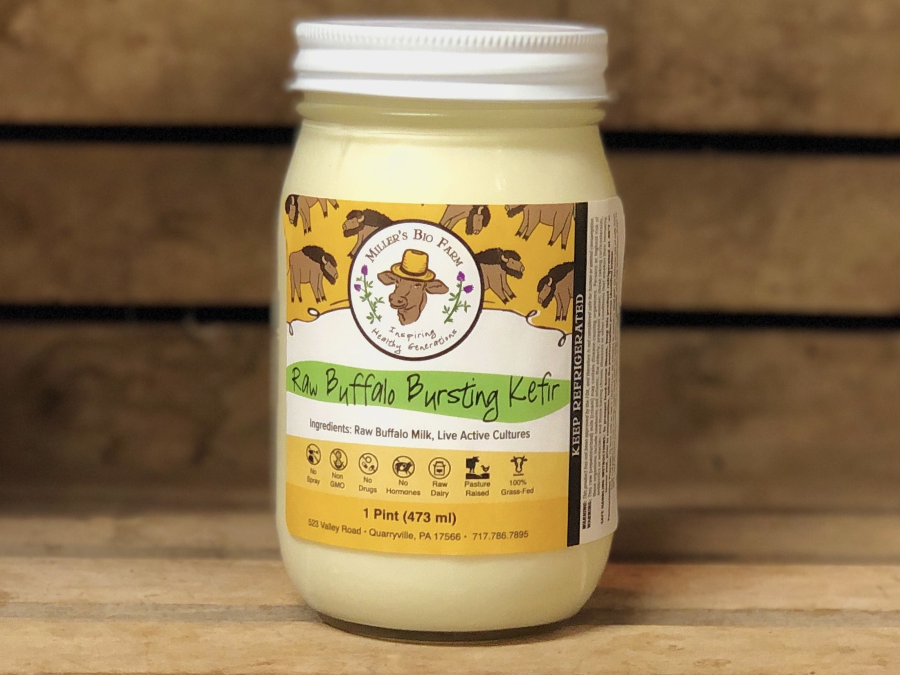 Raw Buffalo Kefir Miller's Bio Farm