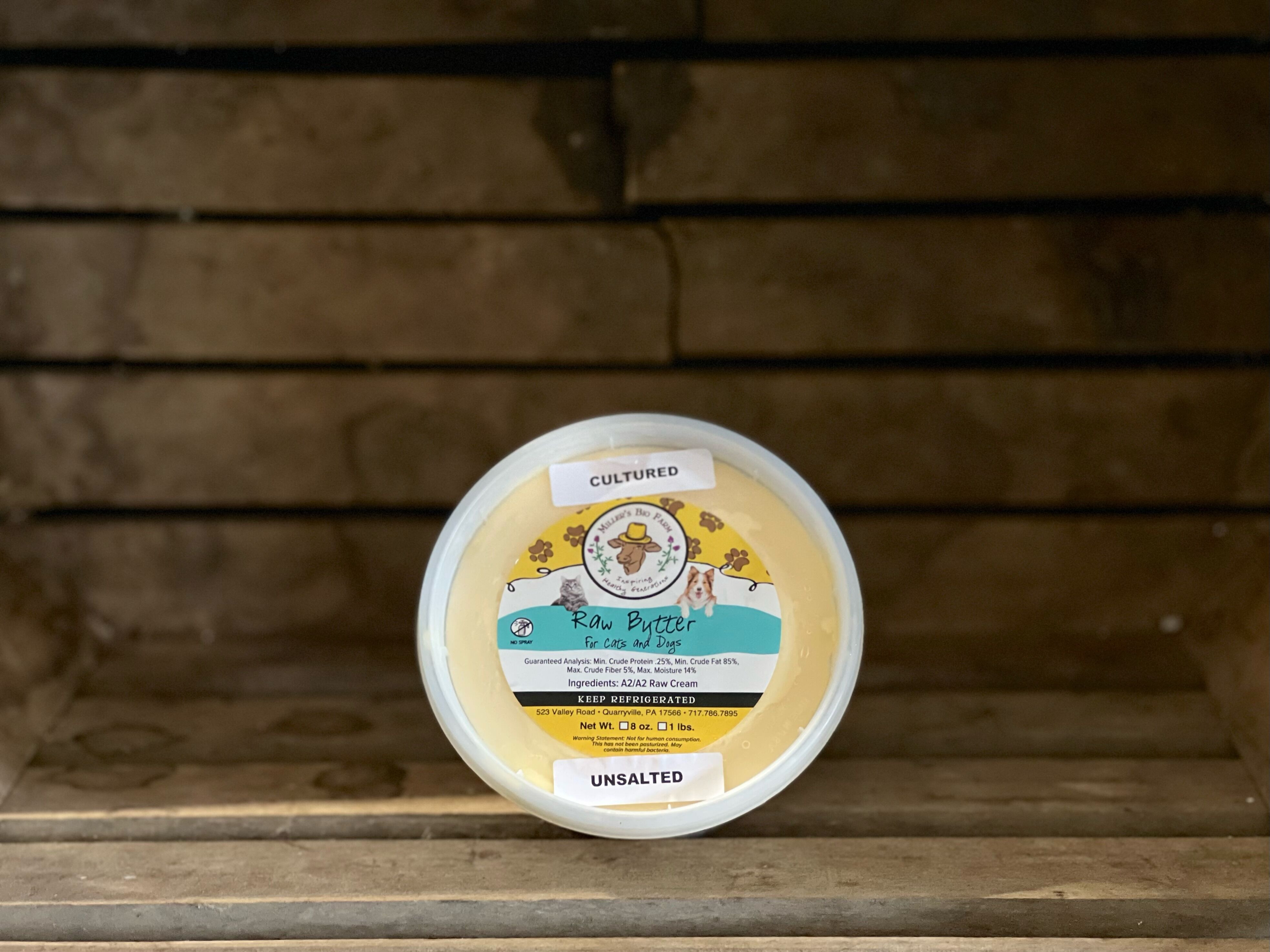 Raw Cultured Unsalted A2 Butter Miller's Bio Farm