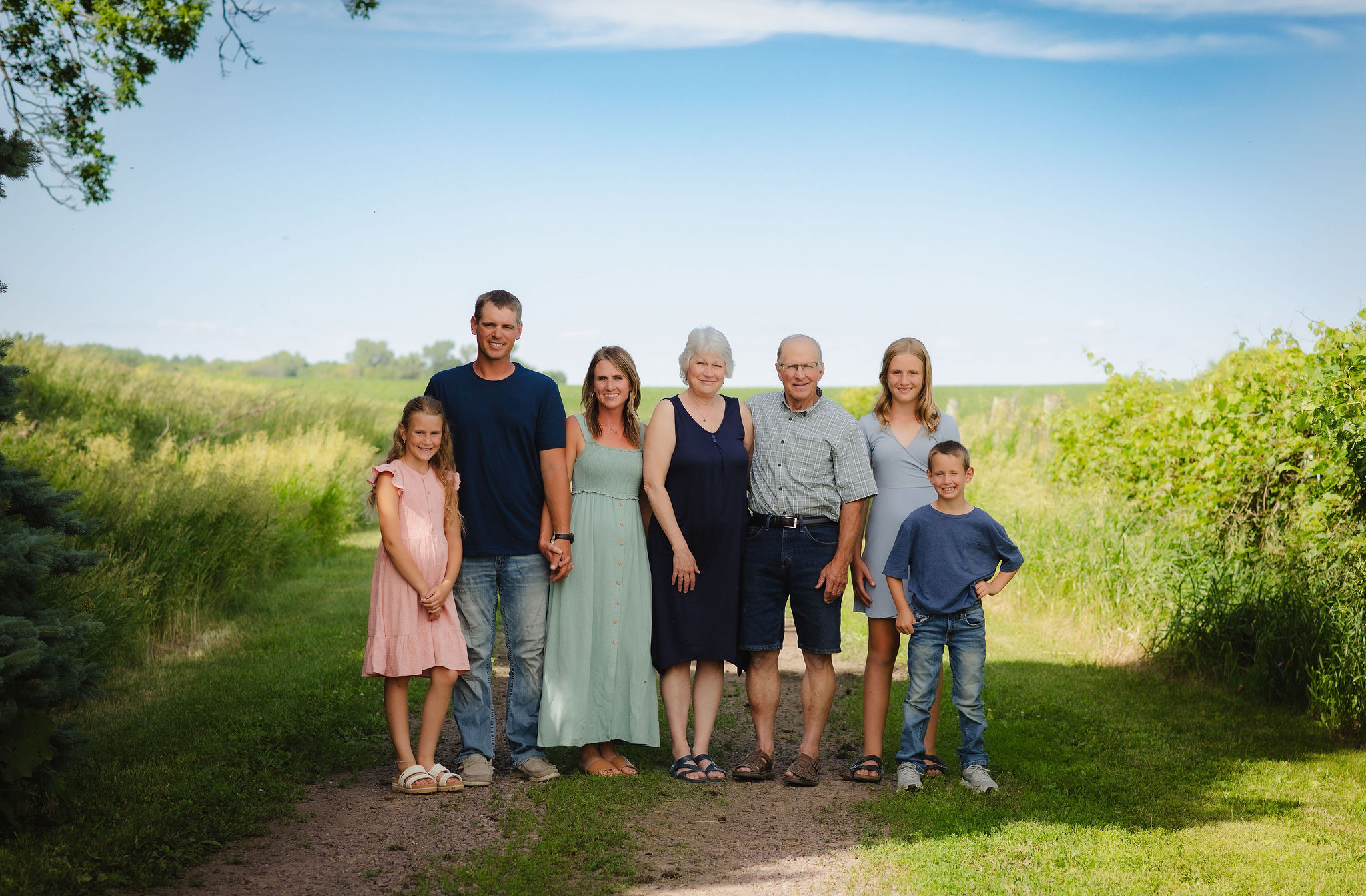 The Fischer family on the farm