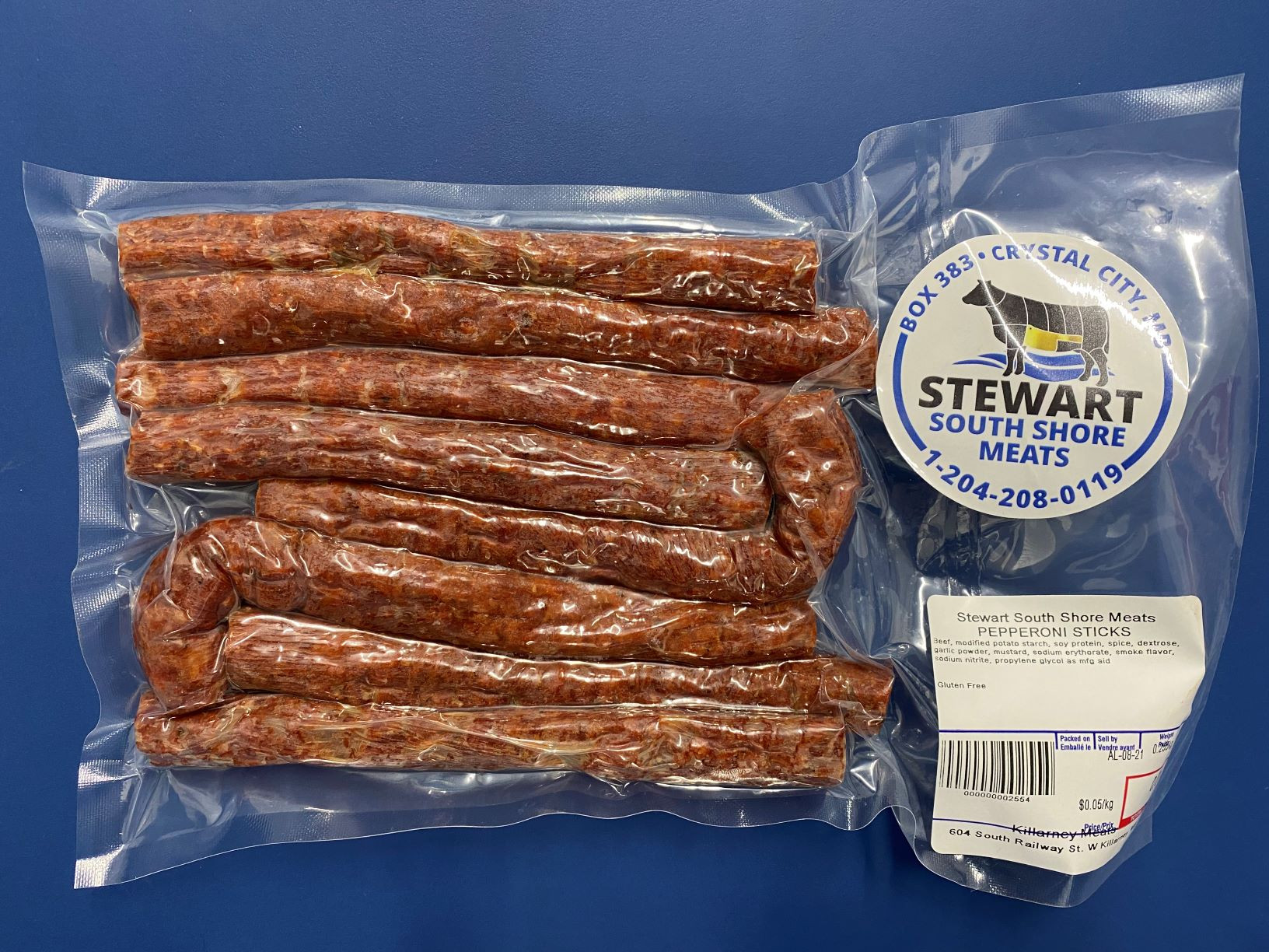 Pepperoni Beef Pepperettes Stewart South Shore Meats