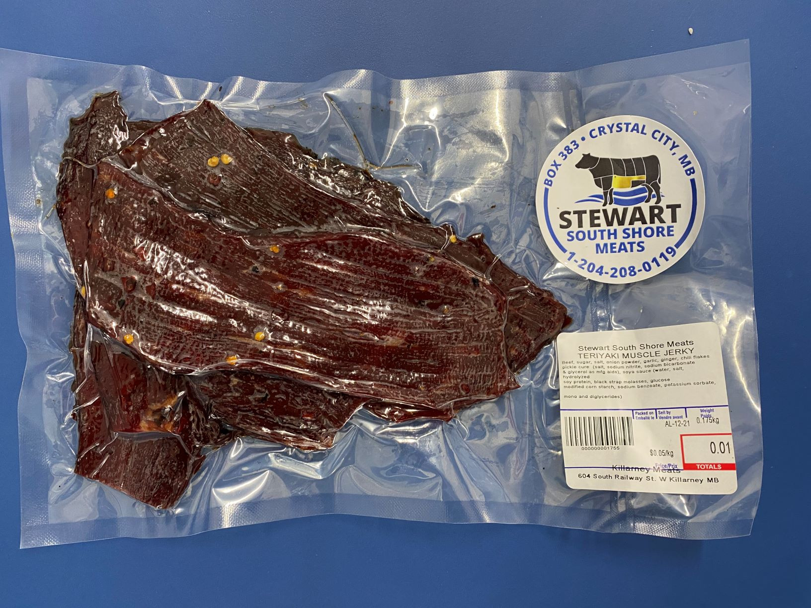Teriyaki Beef Muscle Jerky Stewart South Shore Meats