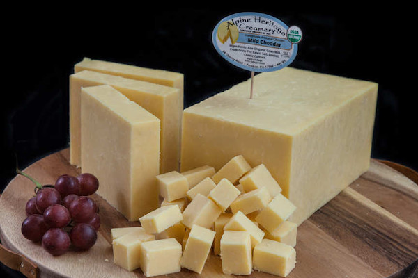 5lb block - Raw Mild Cheddar Cheese