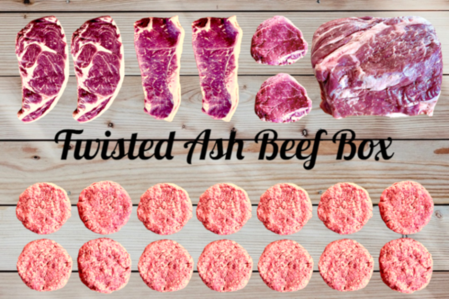 Twisted Ash GrassFed/Finished Beef Box Twisted Ash Farm & Dairy