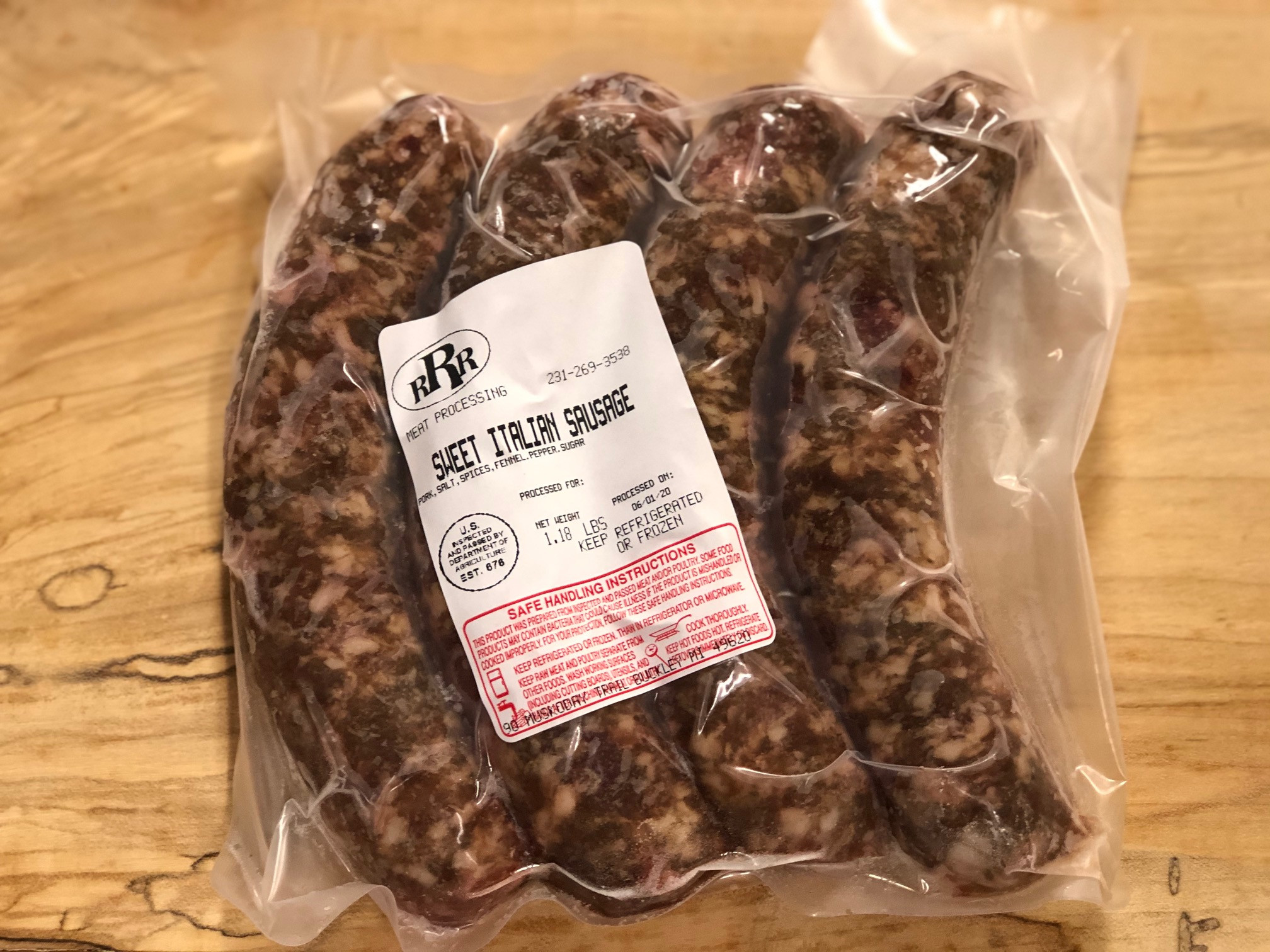 Sweet Italian Sausage Up North Heritage Farm