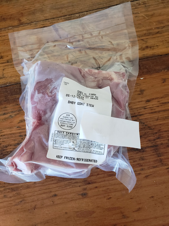 Baby Goat Stew Meat 1.055 lb. Frozen White Gate Farm