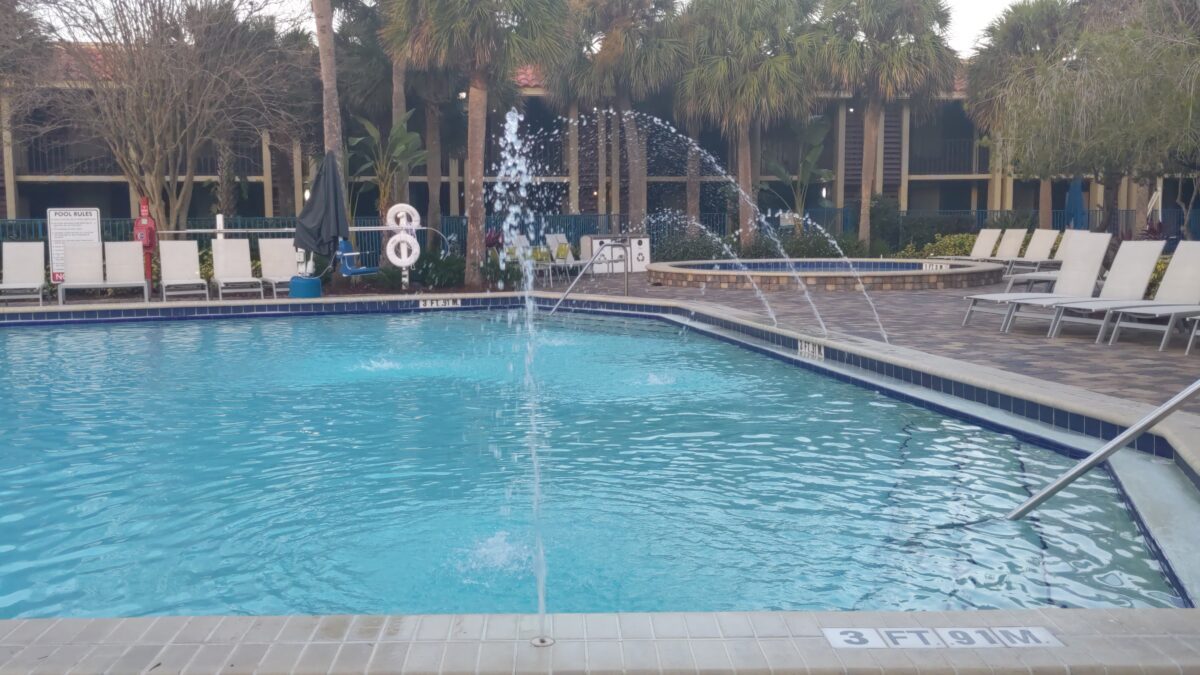 Doubletree hotel at SeaWorld Orlando has three pools, including this family fun pool