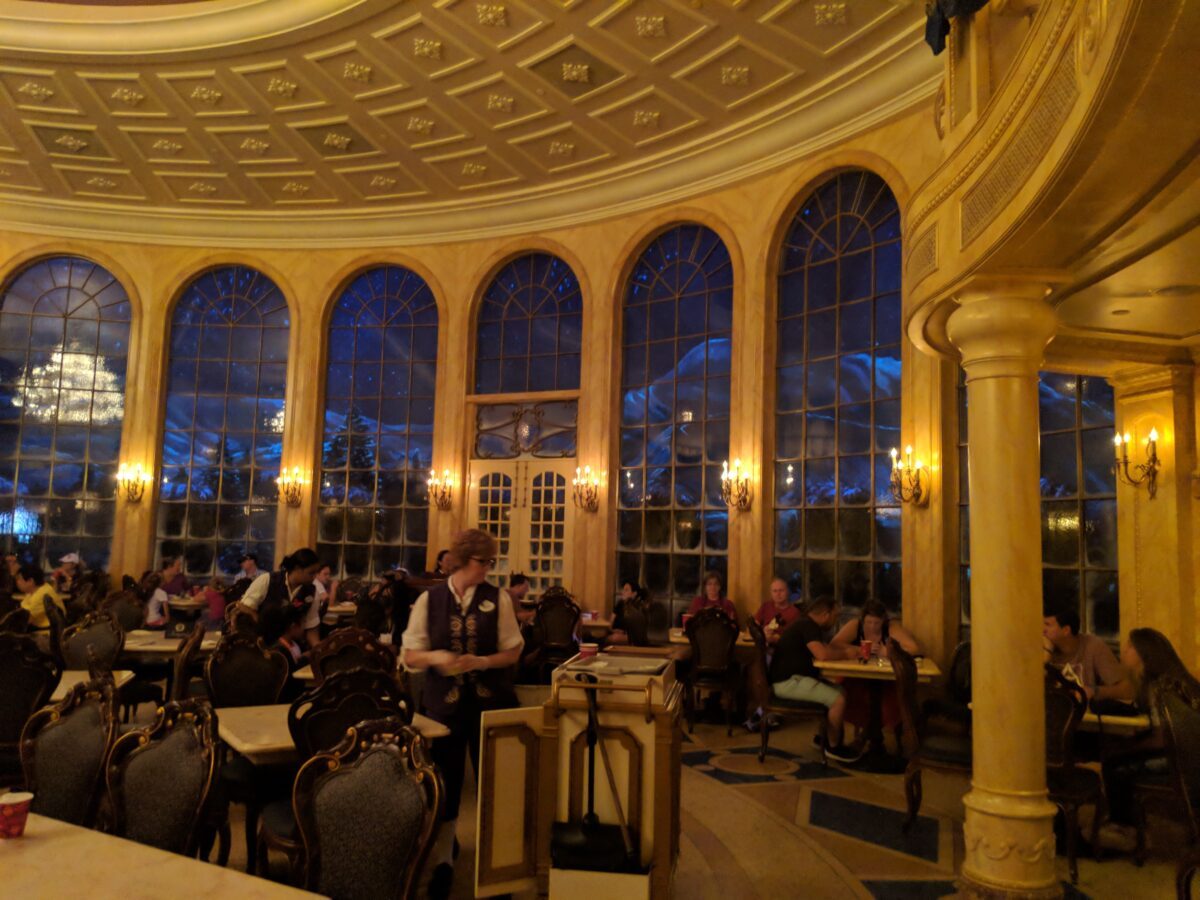 A picture of the main dining room at Be Our Guest Restaurant at Magic Kingdom at Walt Disney World Resort