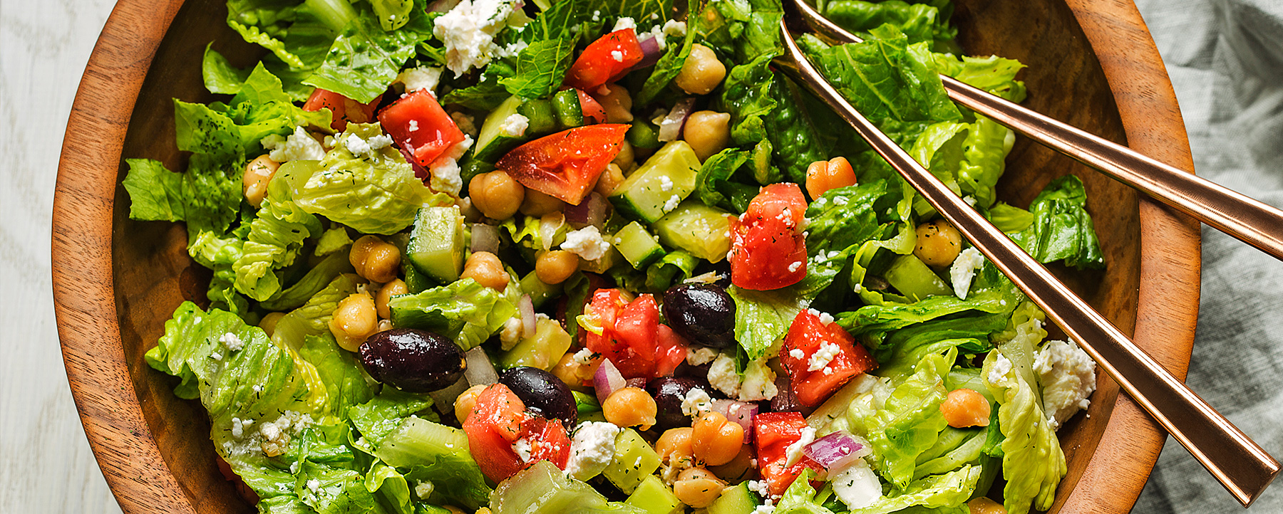 Greek Salad with Garbanzo Beans & Feta Green Valley Organics