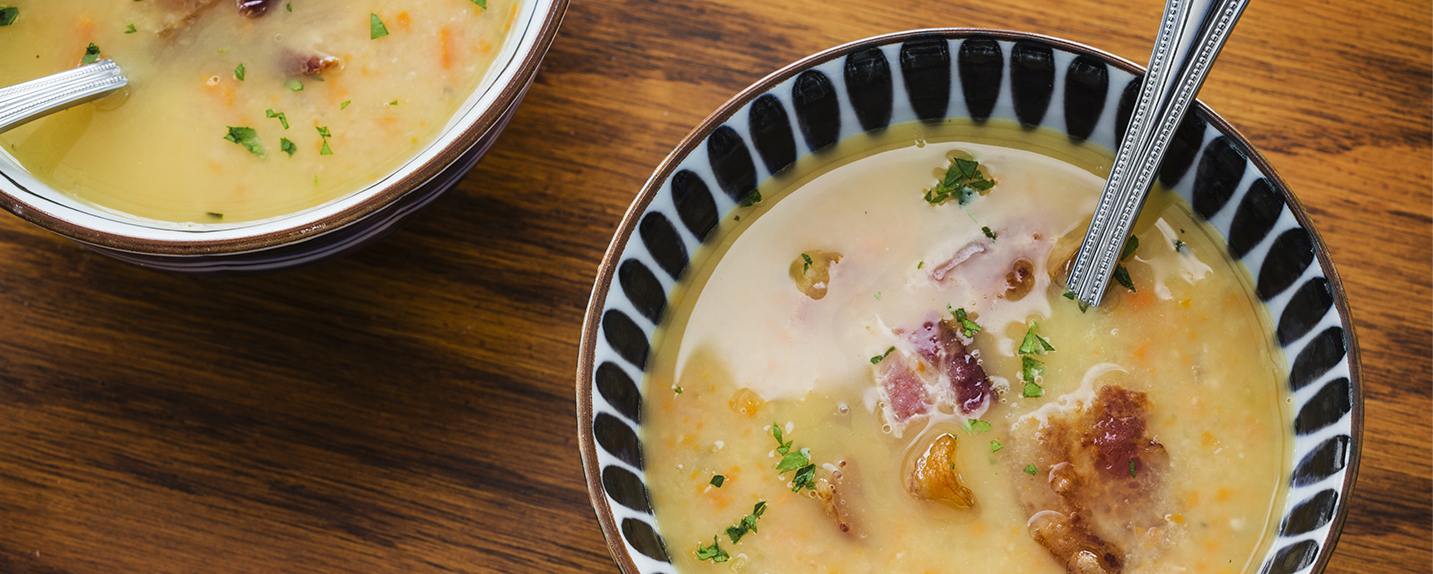 Creamy Great Northern Bean Soup with Bacon Green Valley Organics