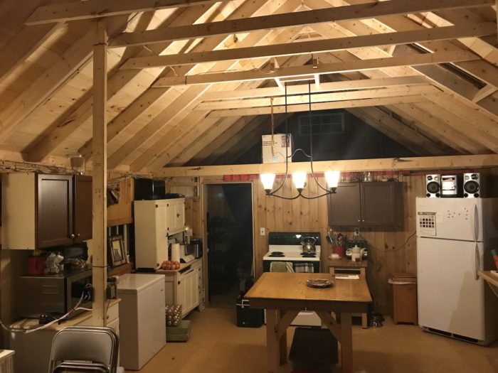 Insulation and vapor barrier for seasonal Adirondack camp