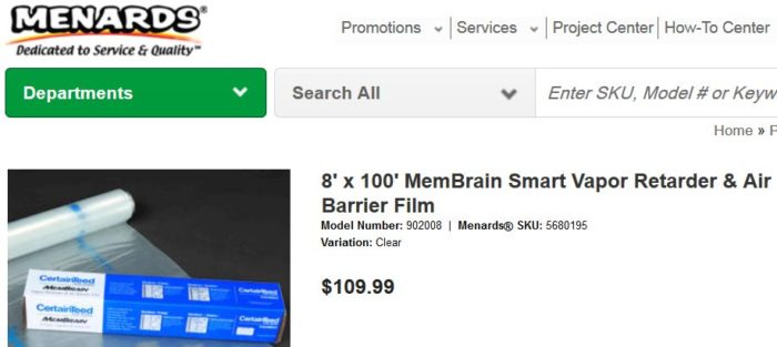 certainteed membrain menards