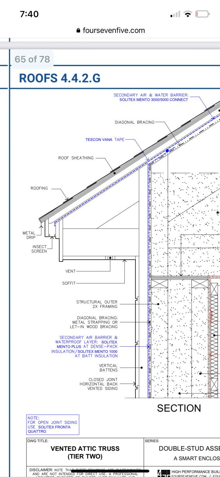 Double Strapped Roof(counter batten) to Soffit Detail