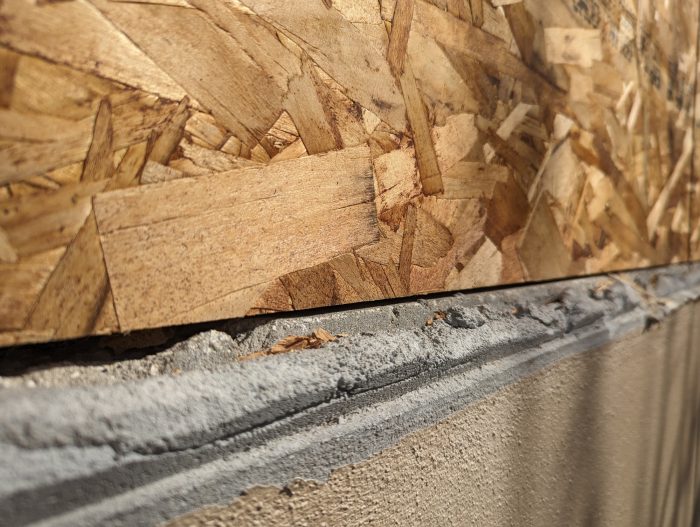 Need to Air Seal Rim Joist on top of existing Block Wall ...