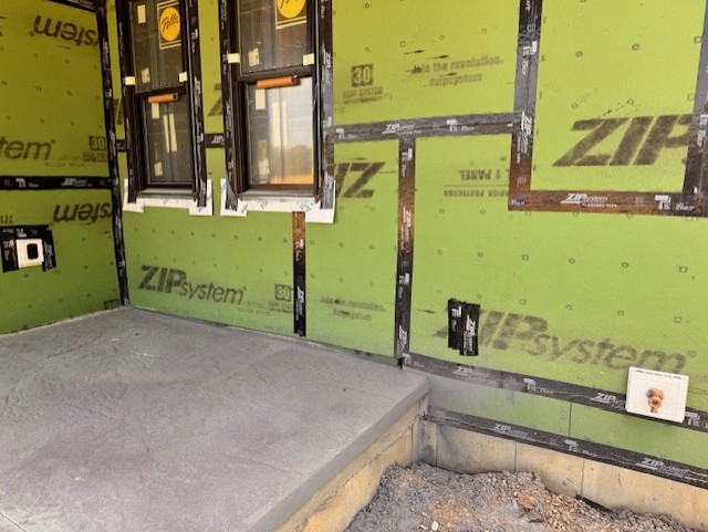 Concrete Porch poured next to ZIP Wall Sheathing, How to Flash Properly ...