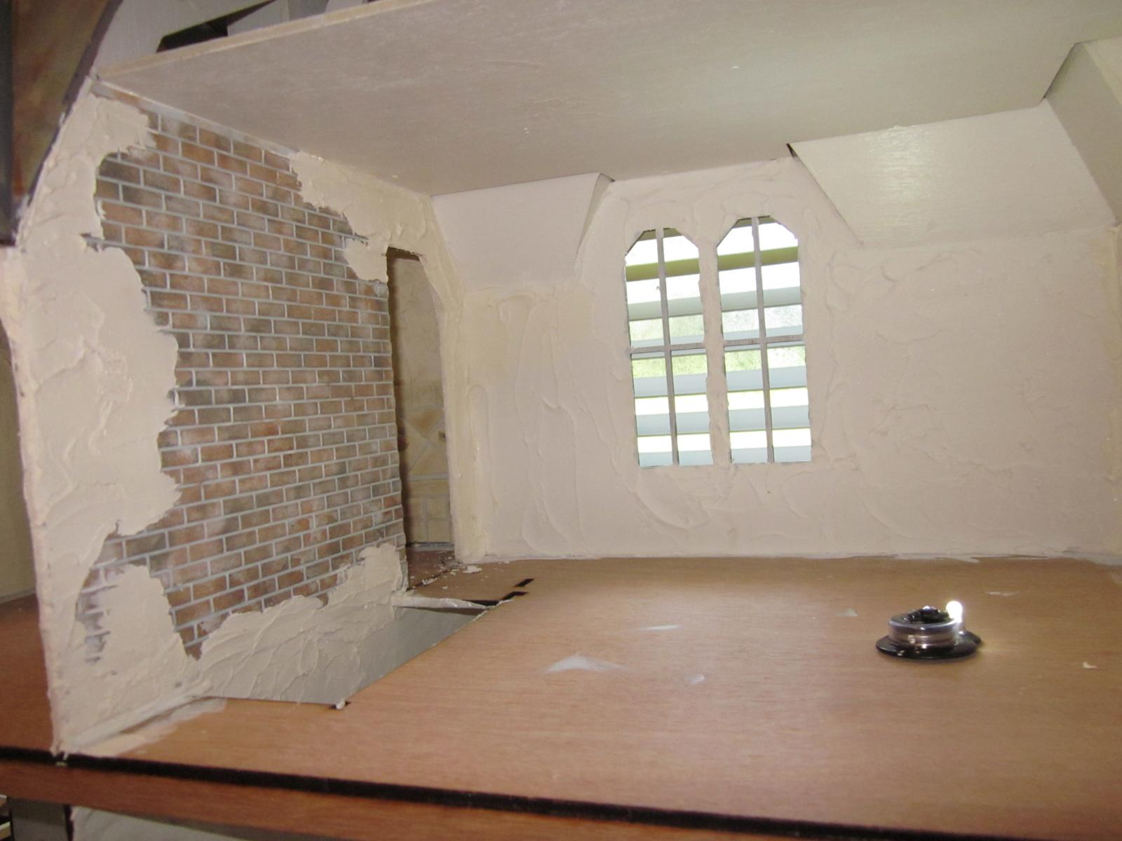 Exposed Brick wall with plaster Members' Gallery The Greenleaf