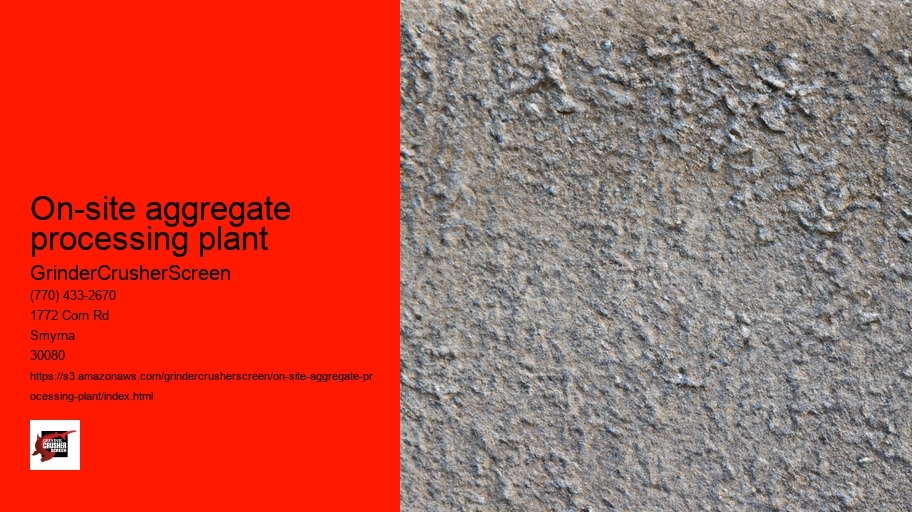 On-site aggregate processing plant
