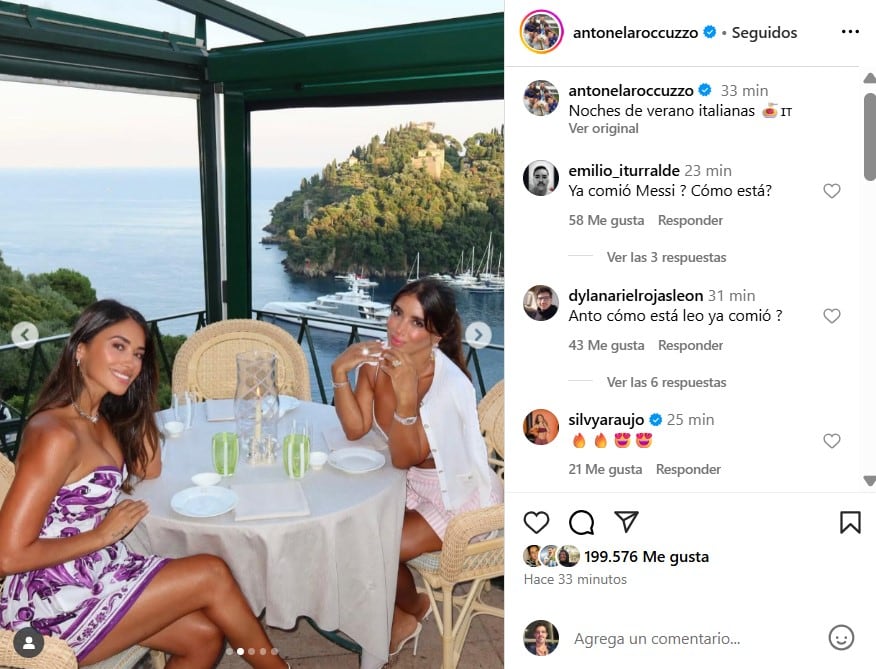 Antonela Roccuzzo disfruta de unas encantadoras vacaciones en Italia