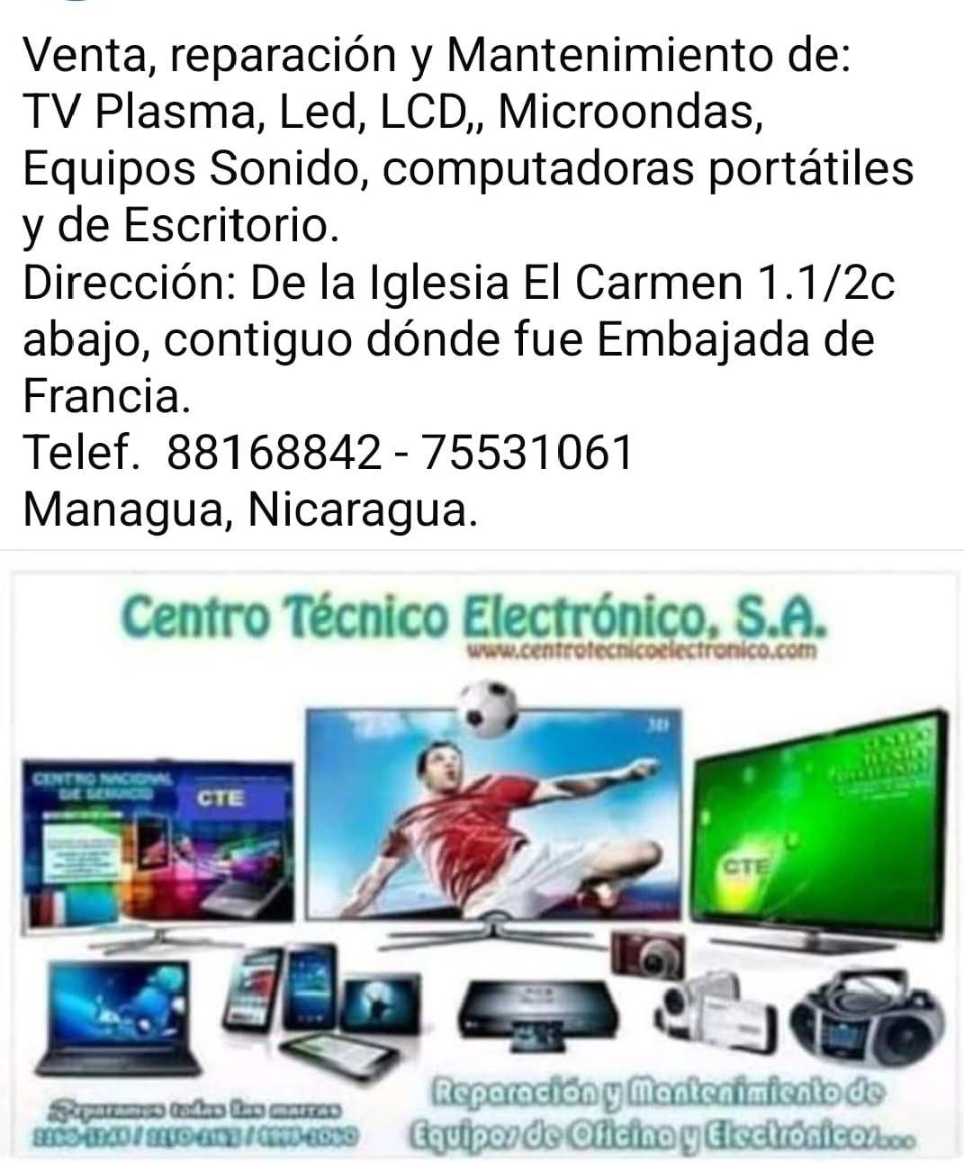 Venta, Reparación y Mantenimiento de Equipos