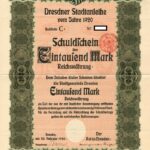 Bono Aleman Dresdner Stadtanleihe 1924