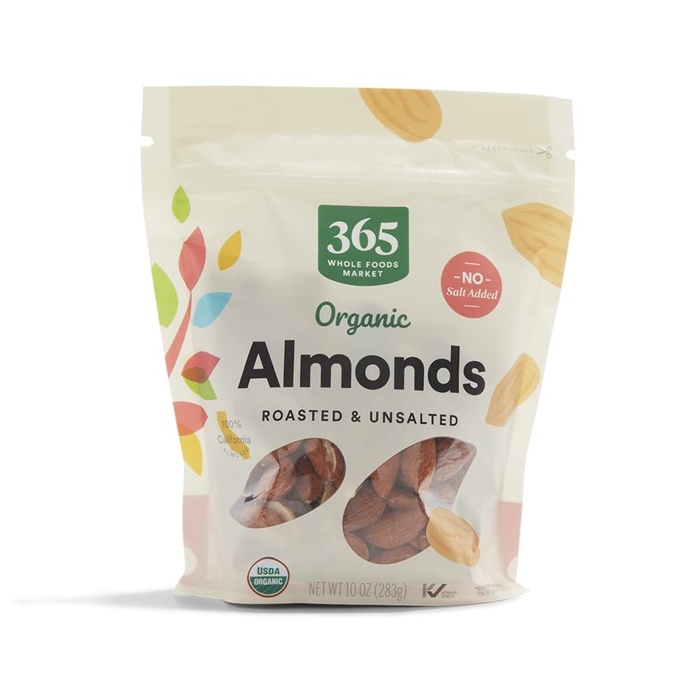 365 By Whole Foods Market, Almonds Roasted Unsalted Organic, 10 Ounce