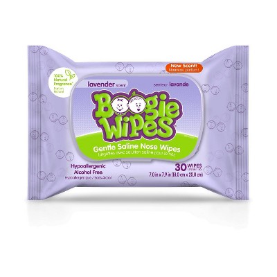 Boogie Wipes Gentle Saline Nose Wipes - Lavender