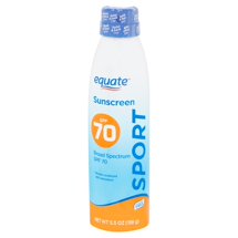 Equate Sport Continuous Spray Sunscreen, Broad Spectrum, SPF 70