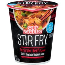 Nissin Cup Noodles Stir Fry Teriyaki Beef Flavor Asian Noodles In Sauce