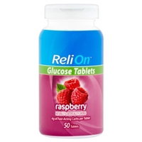 ReliOn(tm) Raspberry Glucose Tablets, 50 count